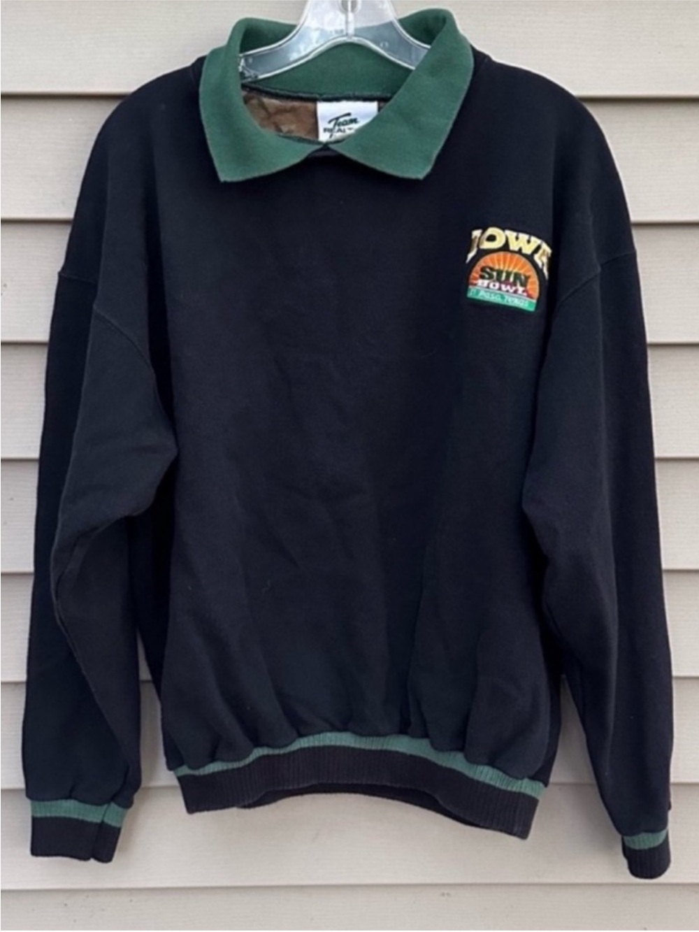Vintage 90s Iowa Hawkeyes Sun Bowl Texas Sweatshirt  Collar Large
